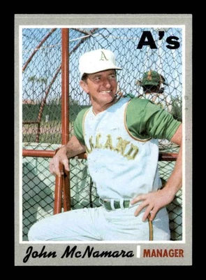 1970 Topps #706 John McNamara MG RC EXMT/EXMT+ X3532572 - Image 1 of 3