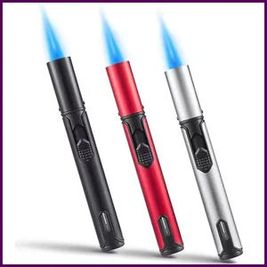 New HONEST Metal Torch Windproof Lighter Refillable Pen Lighter Jet Flame Butane - Picture 1 of 28