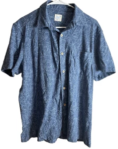 Southern Tide Herren Strick Kurzarm Hemd mit Knopfleiste Blau Medium - Bild 1 von 4