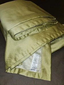 West Elm Silky Lustre Textured Green Curtains Set Of 4 Panels 48x84" EUC! - Picture 1 of 8