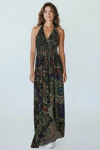 Maxi vestido vintage rayón y2k floral seda mujer #caprichoso #festival#hada - Imagen 1 de 8