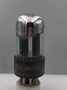 Sylvania 6SN7GTB Test NOS Black V Plates Chrome Top Serious Tubes B165 - Bild 1 von 4