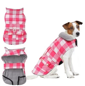 Pink Checked Small Dog Coat - Picture 1 of 5