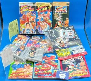 Lot 6 Street Fighter + Guide BOOK 1 2 3 set SNES BOX Super Famicom Japanese - Picture 1 of 24