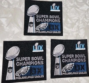 Philadelphia Eagles Super Bowl Champions Patch LIX Lot Of 3 Superbowl Patches  - Picture 1 of 9