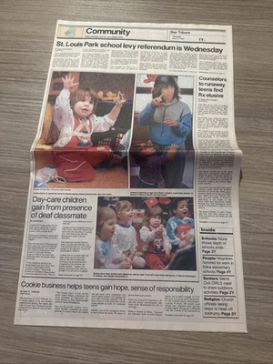 May 25 1989 Star Tribune Community – School Levy, Deaf Student, Teen Program - Image 1 of 2