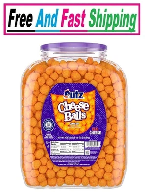 Utz Cheese Balls Barrel, вкусная закуска, запеченная с настоящим сыром чеддер, восхитительная - Изображение 1 из 4