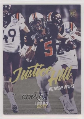2019 Panini Luminance Rookie Gold /275 Justice Hill #157 Rookie RC - Image 1 of 2