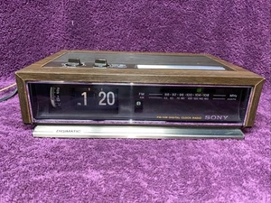 Sony ICF-C511W Digimatic AM FM Flip Clock radio Vintage WORKING - Picture 1 of 14
