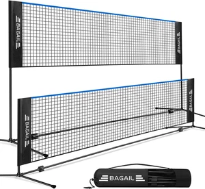 Badminton Net, Height Adjustable Kids Volleyball Net, Foldable Nylon Net 10 Ft/1 - Picture 1 of 12