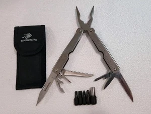Winchester Multi-Tool Stainless Steel Finish with Screwdriver Bits And Sheath - Picture 1 of 12