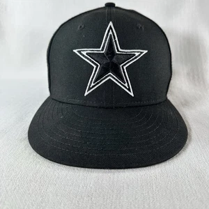 Dallas Cowboys NFL Authentic New Era 59FIFTY Fitted Cap Size 7 - 5950 Hat Black - Picture 1 of 7