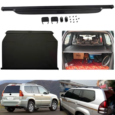 Rear Trunk Cargo Luggage Shade For Toyota Prado J120 Lexus GX470 2003 2009 Black — 第 1/4 张图片