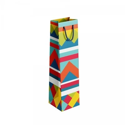 MARTELLO UK Bottle Gift Bag | Colourful Patterned Design | Perfect for Wine, Champagne