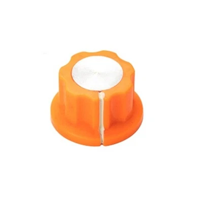 TYXN-OMTER Manopola BOSS style ARANCIONE 19mm, silver top, brugola