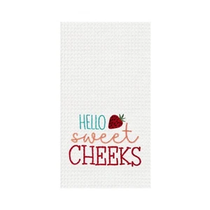 Valentine's Day "Hello Sweet Cheeks" Kitchen Dishtowel - Picture 1 of 3