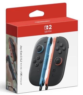 Nintendo Joy-Con 2 Set L Blue R Red with Straps Official Genuine Japan New - Image 1 of 2