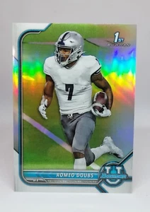 Romeo Doubs RC 1st Bowman Chrome U Refractor #24 - Green Bay Packers - Picture 1 of 2