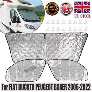 Internal Thermal Blinds Window Cover Windscreen for Fiat Ducato Peugeot Boxer - Picture 1 of 11