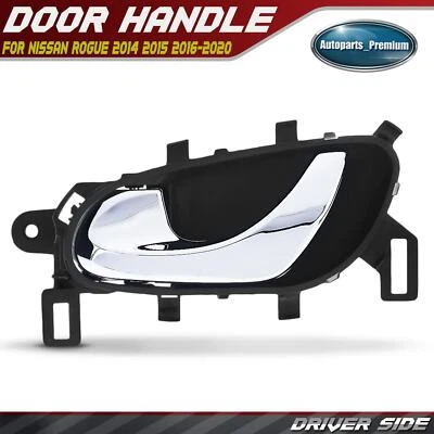 Manija de puerta interior cromada izquierda lado conductor izquierda para Nissan Rogue Sport 2017-2020 Foto 1 de 4