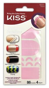 Kiss Nail Design Perfection Guides Kit Chevron French Half Moon Zigzag 60431 