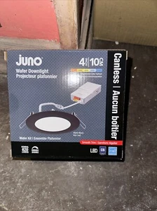 Juno 4 in. Selectable CCT Ultra Slim Canless LED Black Recessed Light - Picture 1 of 5
