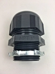 (1) 1 inch NPT Strain Relief Cord Grip Cable Gland with metal nut - Picture 1 of 4