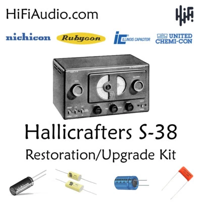 Hallicrafters S-38 radio Restoration kit repair upgrade recap capacitor rebuild - Image 1 of 4