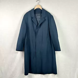 Bill Blass Mens Navy Blue Trench Coat Size 40 Short Removable Wool Liner Classic - Picture 1 of 15