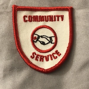 Community Service Patch - 1 3/4 inches x 2 inches - Picture 1 of 2