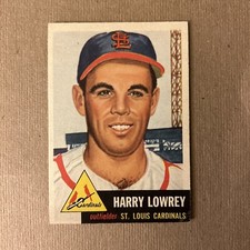 1953 Topps Baseball Harry Lowrey St. Louis Cardinals Card #16