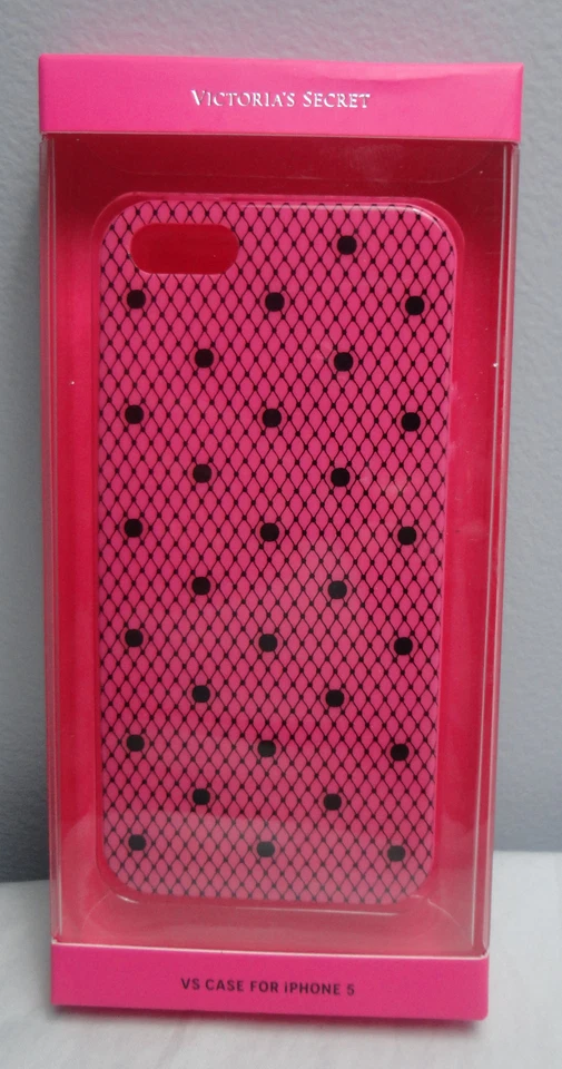 VICTORIA'S SECRET FISHNET WITH DOTS IPHONE 5/5S CASE IN PINK NIB - Image 1 of 1