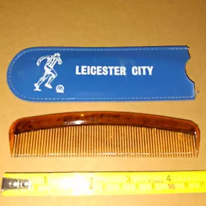 1970er RETRO UNBENUTZT AB LADEN UNSOLD STOCK*LEICESTER CITY*KAMM IN LEDERTASCHE - Bild 1 von 1