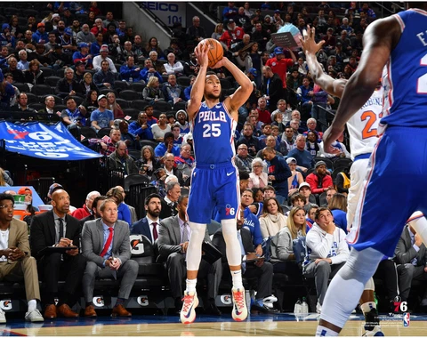 Ben Simmons Philadelphia 76ers Unsigned 3-Point Shot 11" x 14" Photo - Fanatics Cover