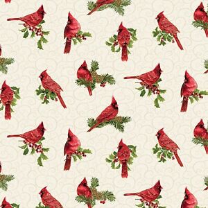 Natures Sings Joy of the Season by Molly B, Benartex Christmas Quilt Fabric 44"