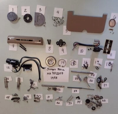 **U PICK** Máquina de coser Singer 301 301A PIEZAS Mocha y dos tonos años 50 Foto 1 de 4