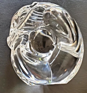 Vintage Steuben 2.5" Crystal Dragon Figurine Hand Cooler Paperweight Signed - Picture 1 of 6