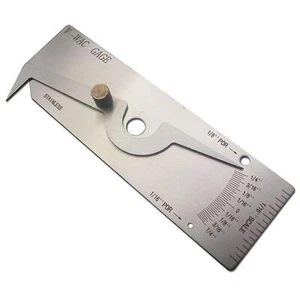 V-WAC Single Weld Gage Inch Inspection Gauge Stainless Steel - Picture 1 of 6