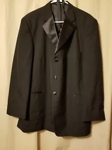 Black Tuxedo Jacket With Pants Wedding Prom Mason Cruise FS18 - Picture 1 of 8