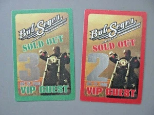 Bob Seger satin cloth backstage pass stickers TWO Dec 2006 "SOLD OUT" OTTO - Picture 1 of 1