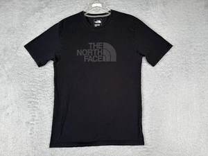 The North Face Shirt Men Small Petite Black Short Sleeve Crew Neck 100% Cotton - Picture 1 of 14