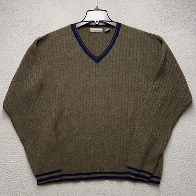 Vintage Structure Urban Wear Sweater Mens XL Brown V-Neck Pullover Jumper Casual - Image 1 of 4