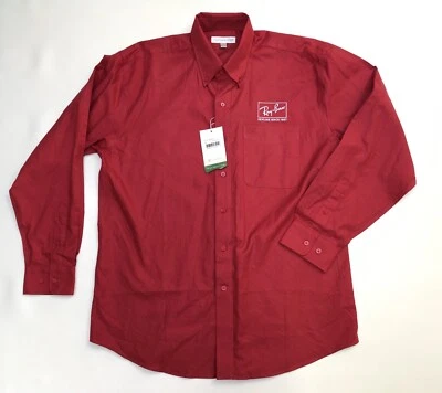 Ray-Ban Genuine Since 1937 Cutter Buck L/S Button Down Red Shirt Men’s L New - Image 1 of 4