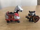 Vintage Lego Duplo Castle 4785 Black Horse W/Armor 1 knight With Armor &amp; Weapon