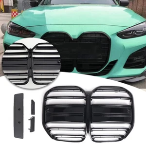 Gloss Black Front Bumper Grill For 2021~23 BMW 4 Series G22 G23 430i M440i Coupe - Picture 1 of 13