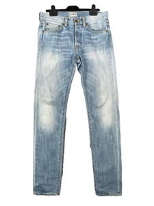 Edwin Jeans Mens 30x34 Blue ED-80 Denim Japanese Slim Tapered Light Button Fly - Picture 1 of 17