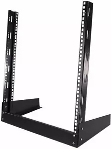 CNAweb 12U Open Frame 19" Inch Desktop 2 Post Network Rack Stand - Picture 1 of 5