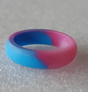 Purple Light Pink Silicone Wedding Ring Women Female Girl   6 7 8 9 - Picture 1 of 3