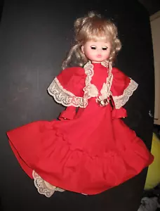 Bellissima bambola bionda FURGA vintage con vestito rosso - Foto 1 di 11
