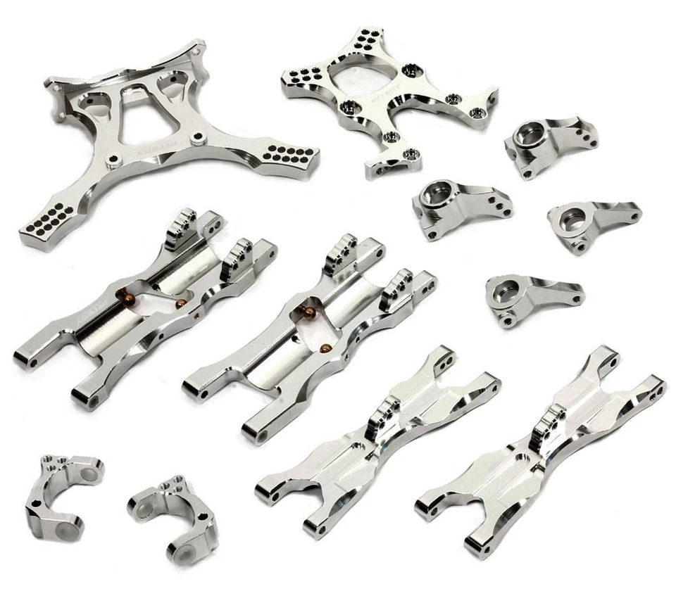 Silver Billet Machined Suspension Upgrade Kit for HPI Blitz 1/10 Scale Truck - Image 1 of 1